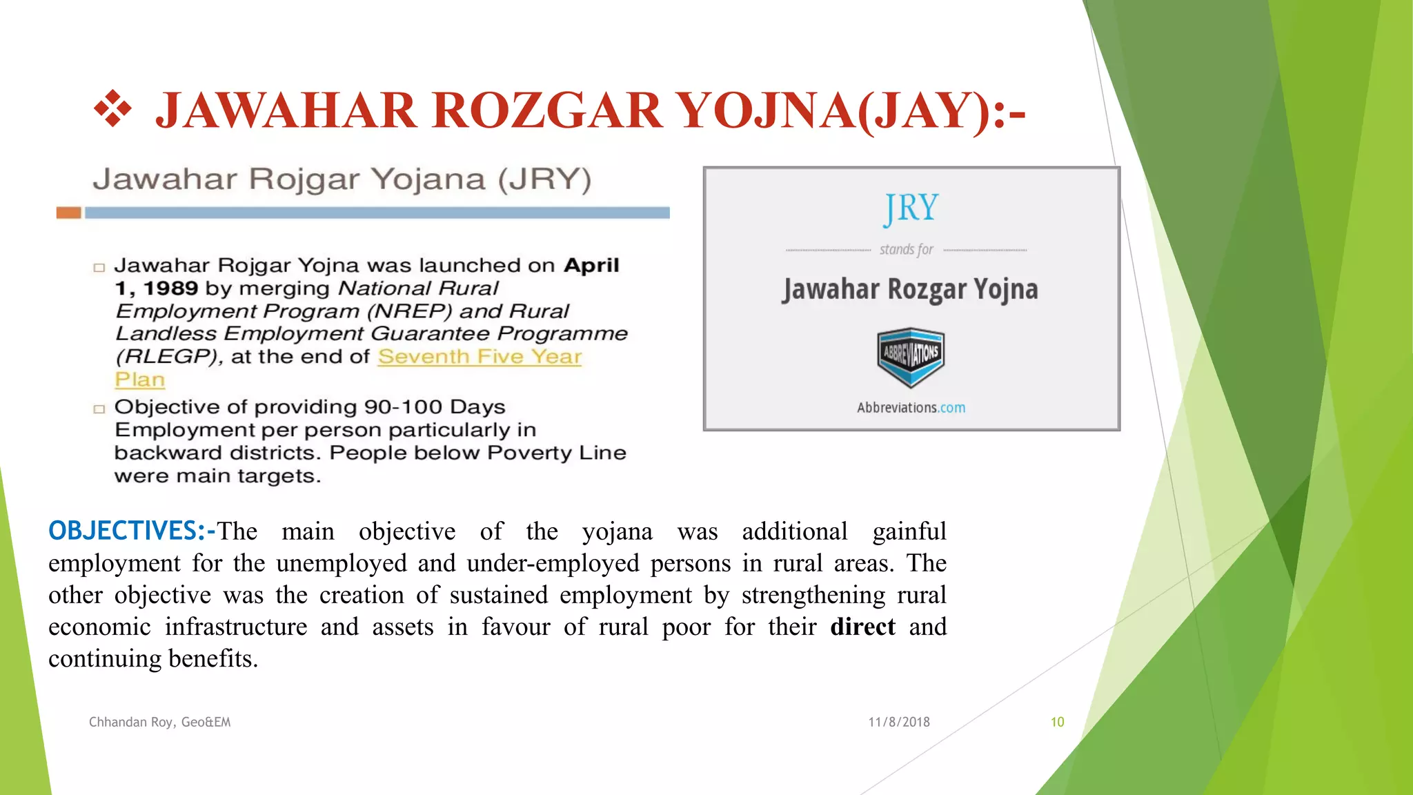 Poverty alleviation and employment generation programmes in india | PDF