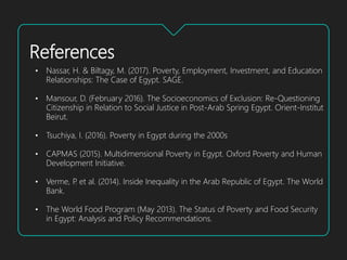 Poverty and Economic Inequality in Egypt | PPTX