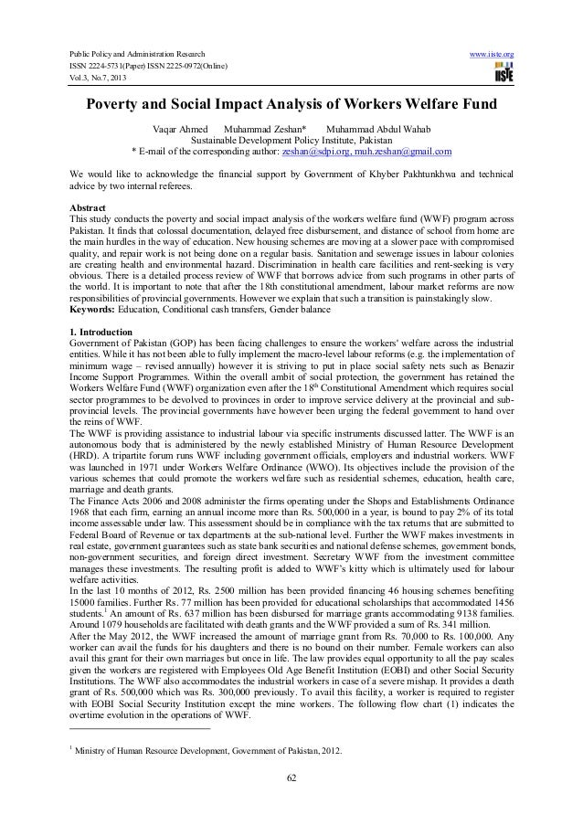 Essay on social welfare