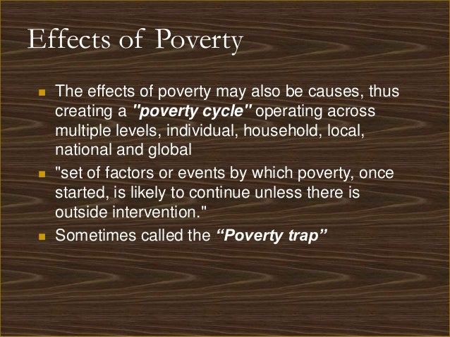 Poverty and Underdevelopment