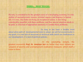 Poverty and unemployment in india by Abhishek Lahiry | PPTX