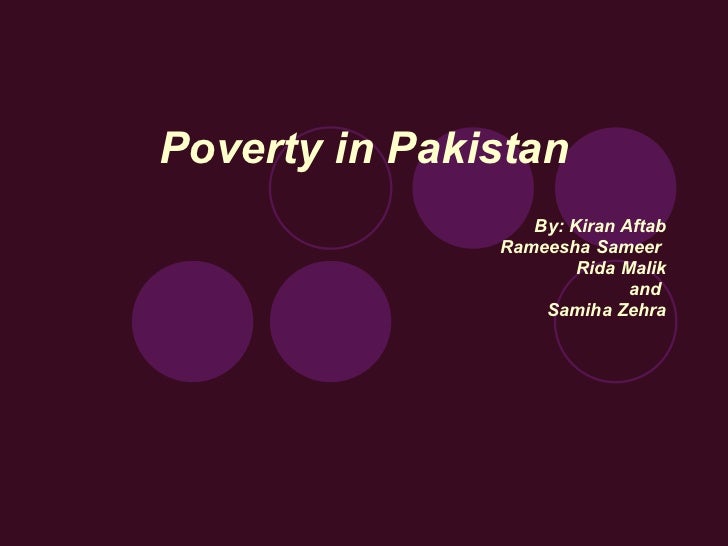 Poverty in pakistan essay