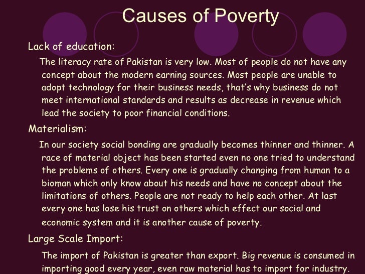 causes of poverty essay