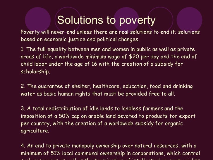 Poverty essay topics