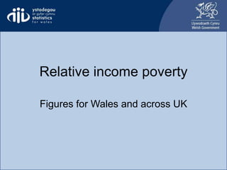 Relative income poverty
Figures for Wales and across UK
 