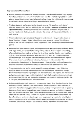 Poverty worksheet
