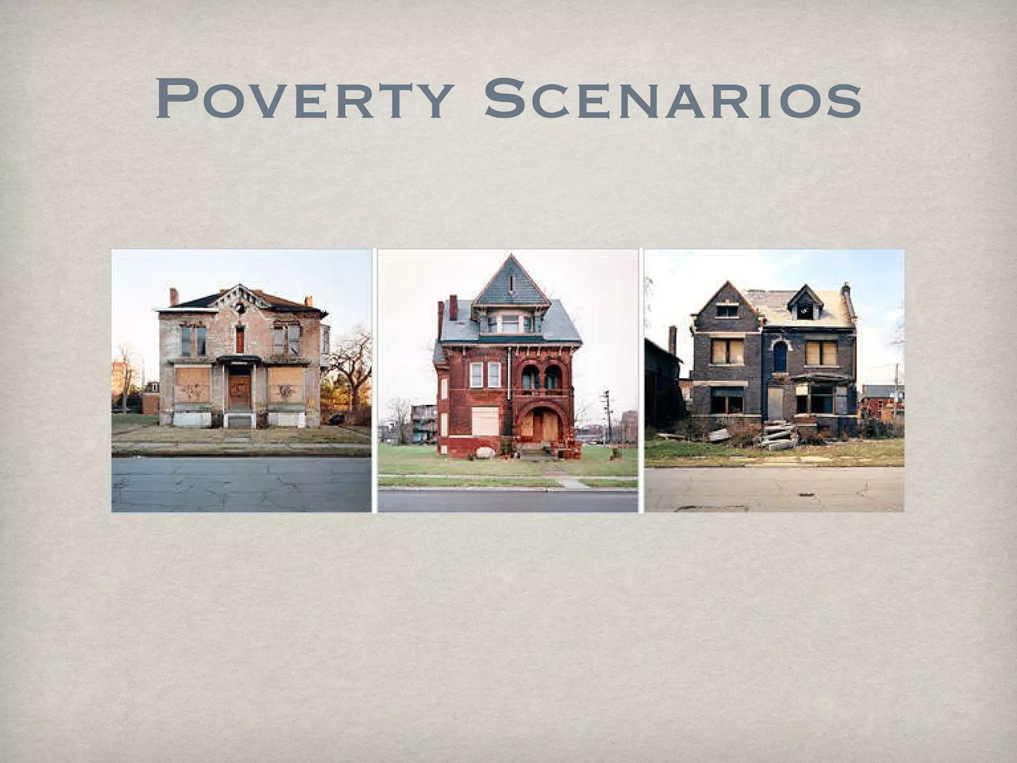 Poverty Scenarios 