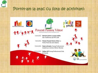 Pornit-am la atac cu lista de activitati:
 