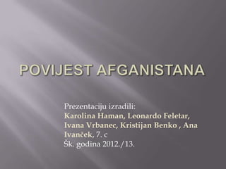 Prezentaciju izradili:
Karolina Haman, Leonardo Feletar,
Ivana Vrbanec, Kristijan Benko , Ana
Ivanček, 7. c
Šk. godina 2012./13.
 