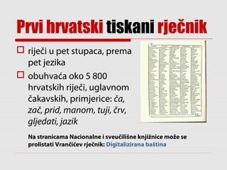 Povijest hrvatskoga književnog jezika | PPT