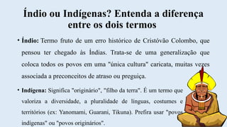 povos indigenas aula para os 9 anos do ensino fundamental | PPTX