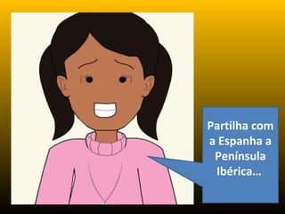 Partilha com
a Espanha a
Península
Ibérica…
 