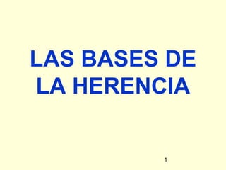 LAS BASES DE
LA HERENCIA

1

 