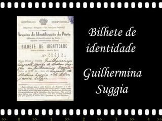 Bilhete de identidade  Guilhermina Suggia 