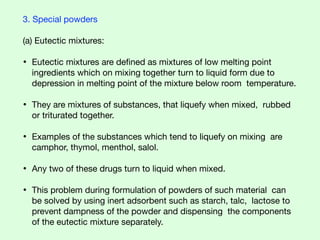 Powder dosage forms | PDF