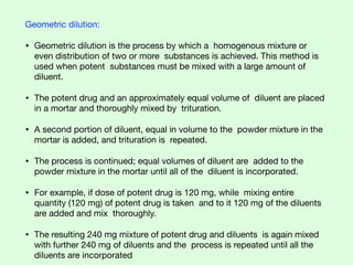 Powder dosage forms | PDF
