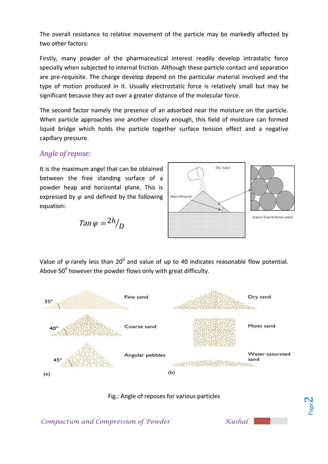 Compaction and compression of powder