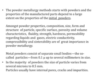 Powder Metallurgy Notes.pdf powder-metallurgy-lecture-notes mnnnnknkn | PDF
