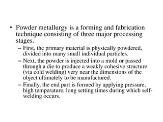 Powder Metallurgy Notes.pdf powder-metallurgy-lecture-notes mnnnnknkn | PDF