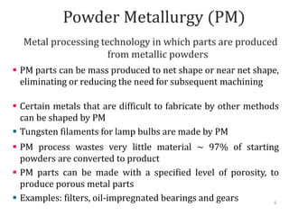 Powder Metallurgy Notes.pdf powder-metallurgy-lecture-notes mnnnnknkn | PDF