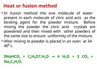 Fusion Method Compounding powder and granules for pharmacy students | PPTX