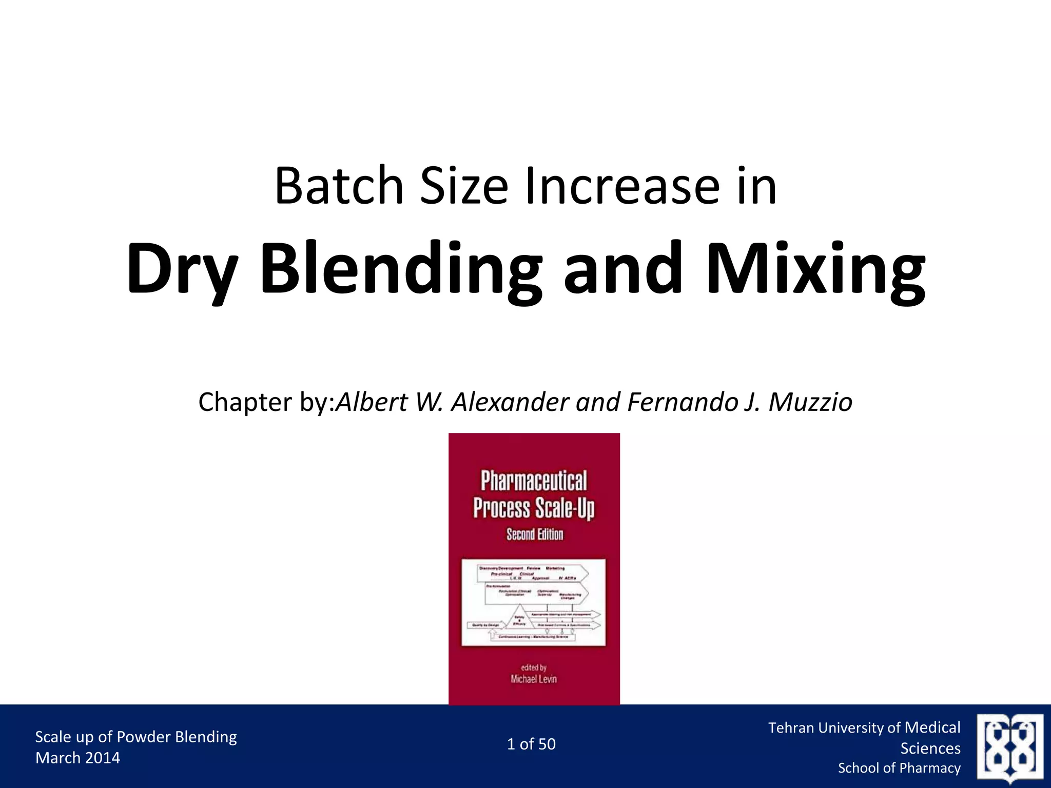 Powder blending scaleup PPT