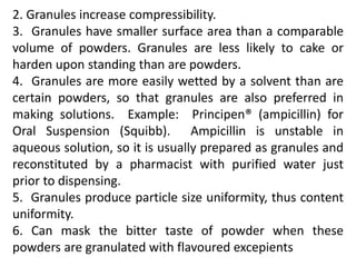 Powder and grannules | PPTX
