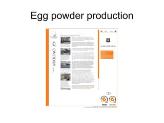 Egg powder production