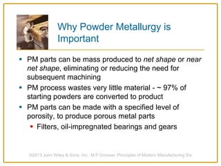POWDER METALLURGY seminarr presentation. | PPT