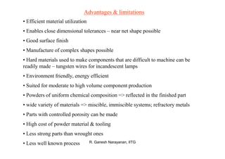 Basic of Powder metallurgy and application .pdf