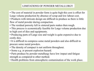 Powder Metallurgy for Mechanical Engineering | PPTX