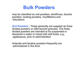 Powders | PPT