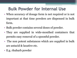 Powders | PPTX