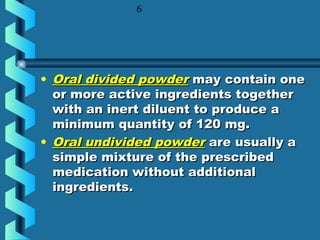 Formula Divider Powder Powders,modified, lec 8 | PPT