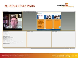 © 2016 NetSpeed Learning Solutions. All rights reserved. 18
Multiple Chat Pods
 