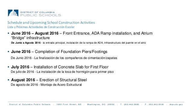 D i s t r i c t o f C o l u m b i a P u b l i c S c h o o l s | 1 2 0 0 F i r s t S t r e e t , N E | W a s h i n g t o n ...