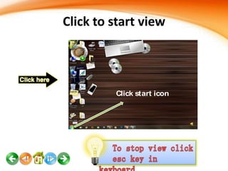Click to start view

Click start icon

 