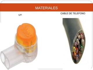 MATERIALES
UY
CABLE DE TELEFONO
 