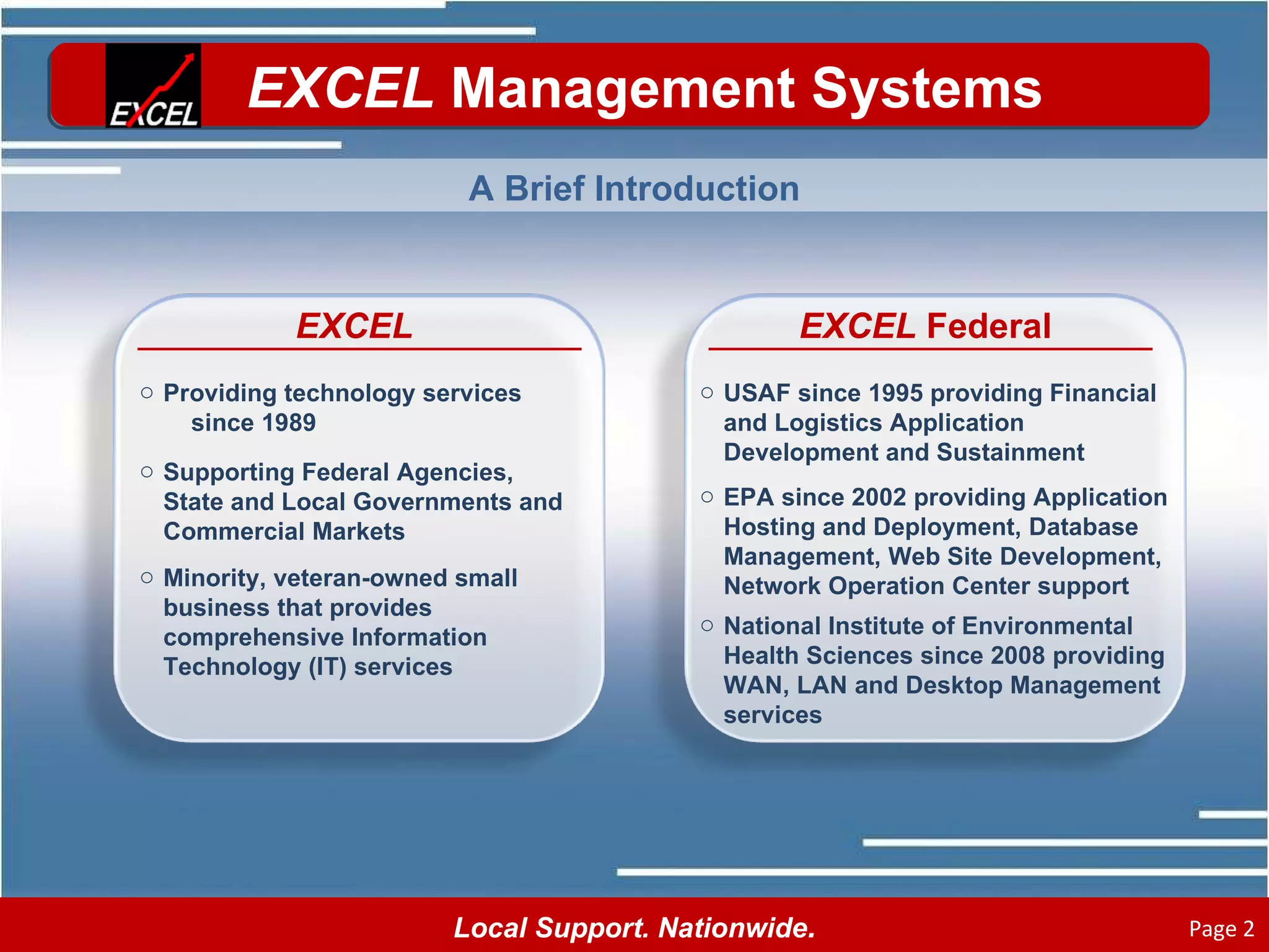 EXCEL Management Systems, Inc PPT
