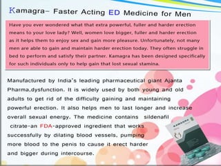 Major benefits of Kamagra for ED men