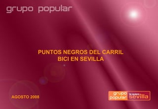 PUNTOS NEGROS DEL CARRIL BICI EN SEVILLA AGOSTO 2008 
