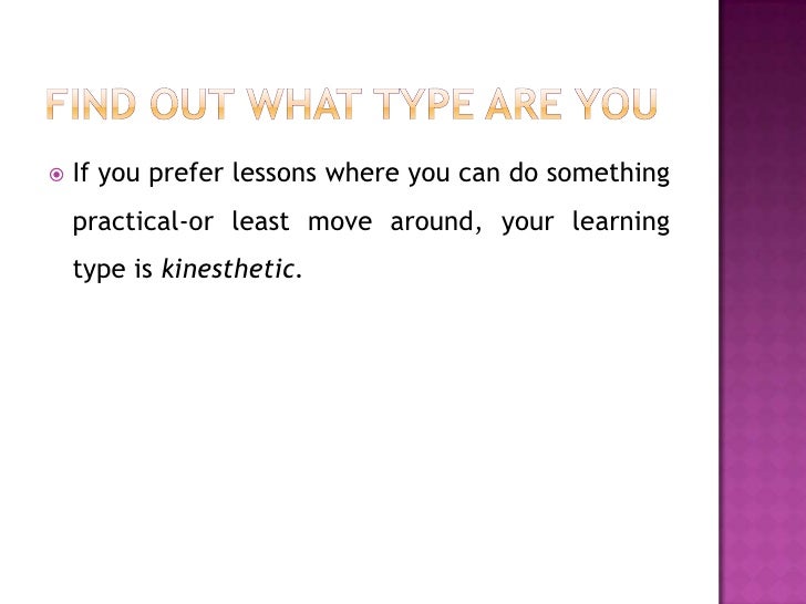 Which type of learner are you?