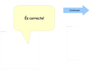 És correcte! Continuem 