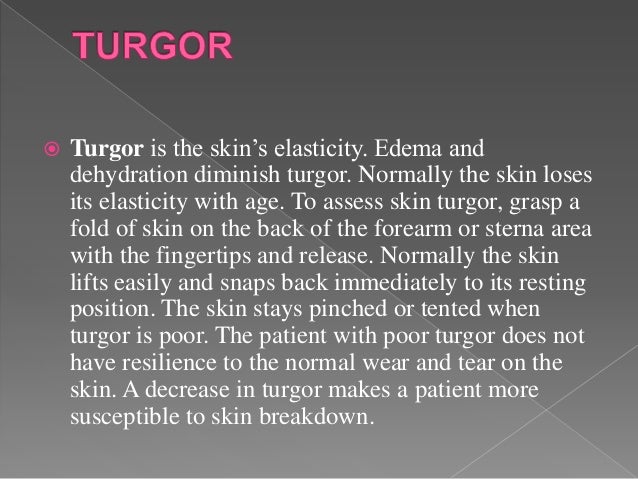 assessment on skin hair nails heent charting skin turgor