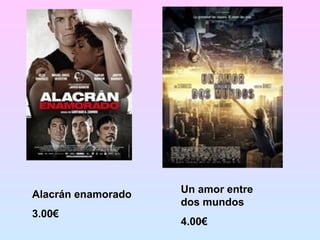Alacrán enamorado
3.00€
Un amor entre
dos mundos
4.00€
 