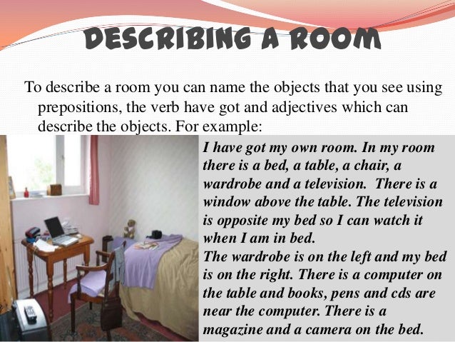 Describe your bedroom essay