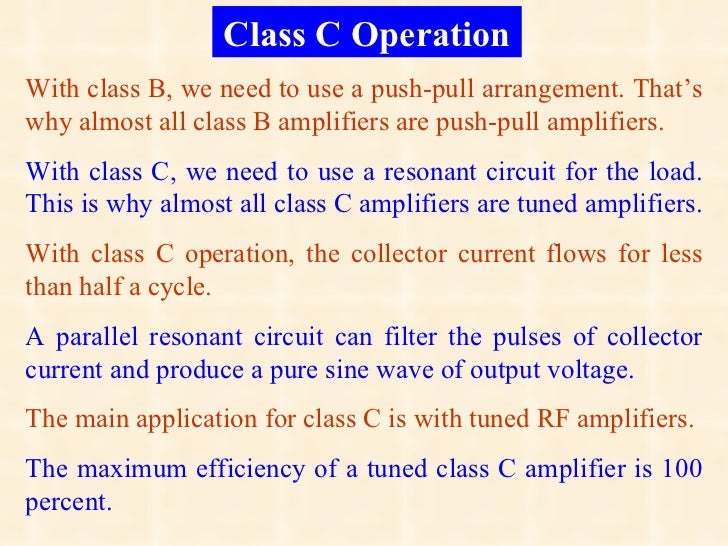 Class A Class B Class C Amplifier Pdf - Várias Classes