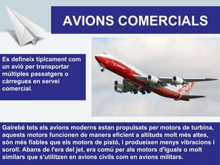 Tipus d'avions en l'actualitat | PPT