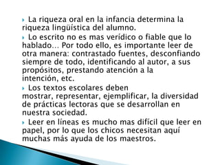 Escrito para ser dicho.