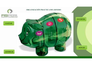 ORGANIZACIÓN PRACTICA DEL DINERO
GASTAR
AHORRAR
INVERTIR
DONAR
 
